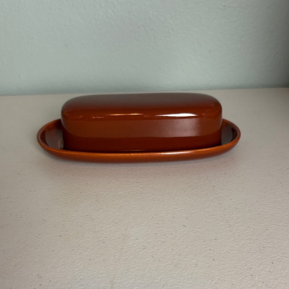1950’s Universal Ballerina Mid-Century Style Ceramic Butter Dish with Lid